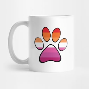 Lesbian Pride Paw Mug